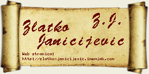 Zlatko Janičijević vizit kartica